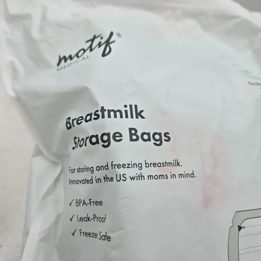 Lot of 2 Motif Medical Breastmilk Storage Bags 8 oz 100 Count BPA Free 200 Bags